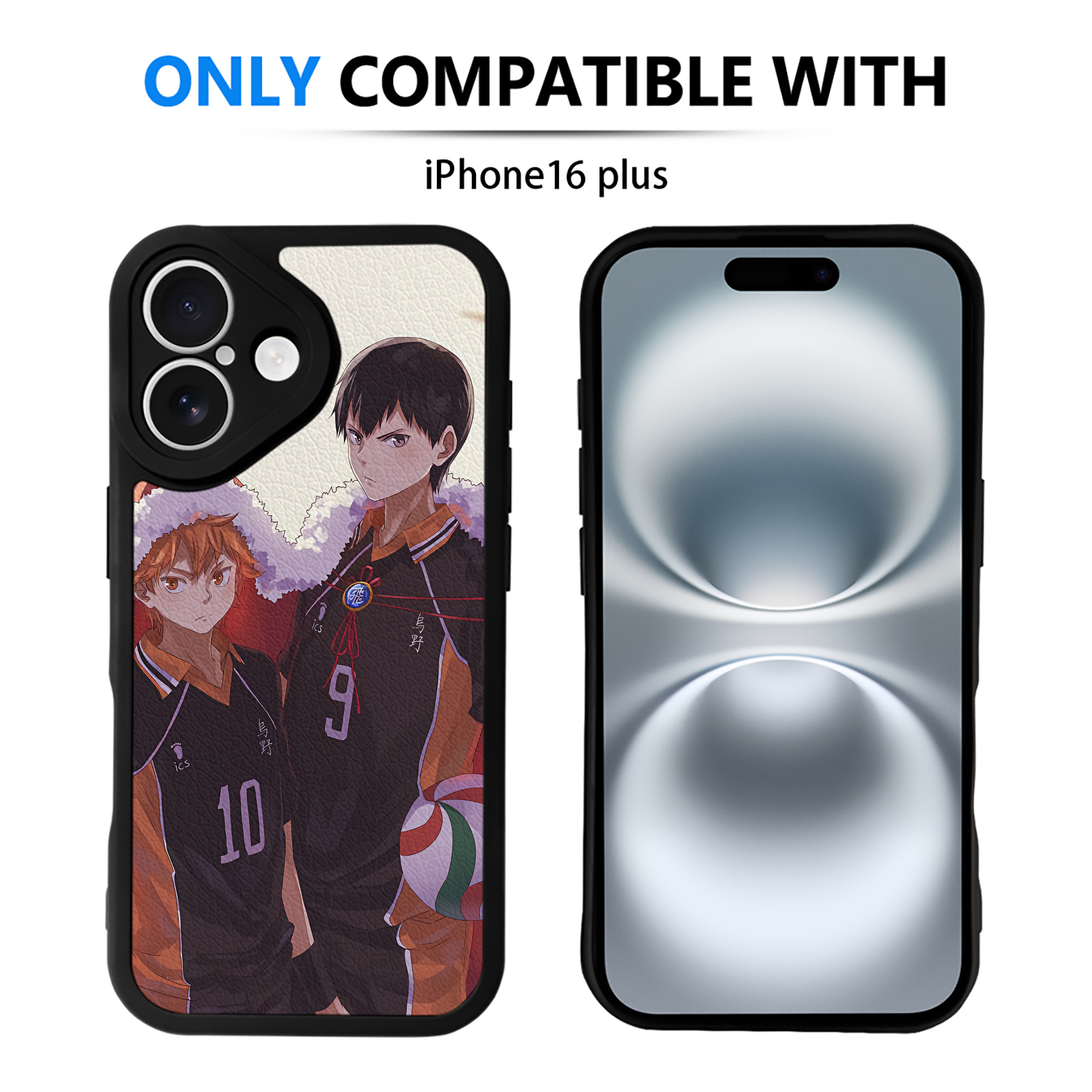 （画像用） ハイキュー!! Haikyu!! 【iPhone 16シリーズ対応】シリコンスマホケース（レザー調） 材質：シリコン